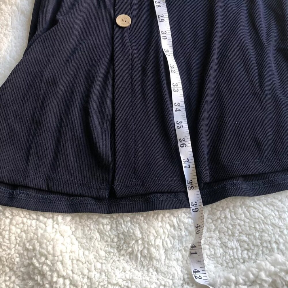 Women’s Ouges Ribbed Stretch Sleeveless Navy Blue… - image 7